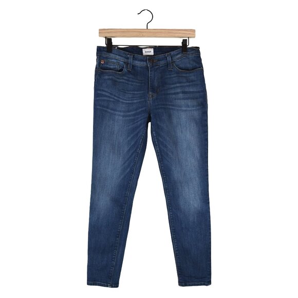 HUDSON Krista Super Skinny Jeans 29 Blue Mid Rise Distressed Wash Stretch Denim - Picture 1 of 10
